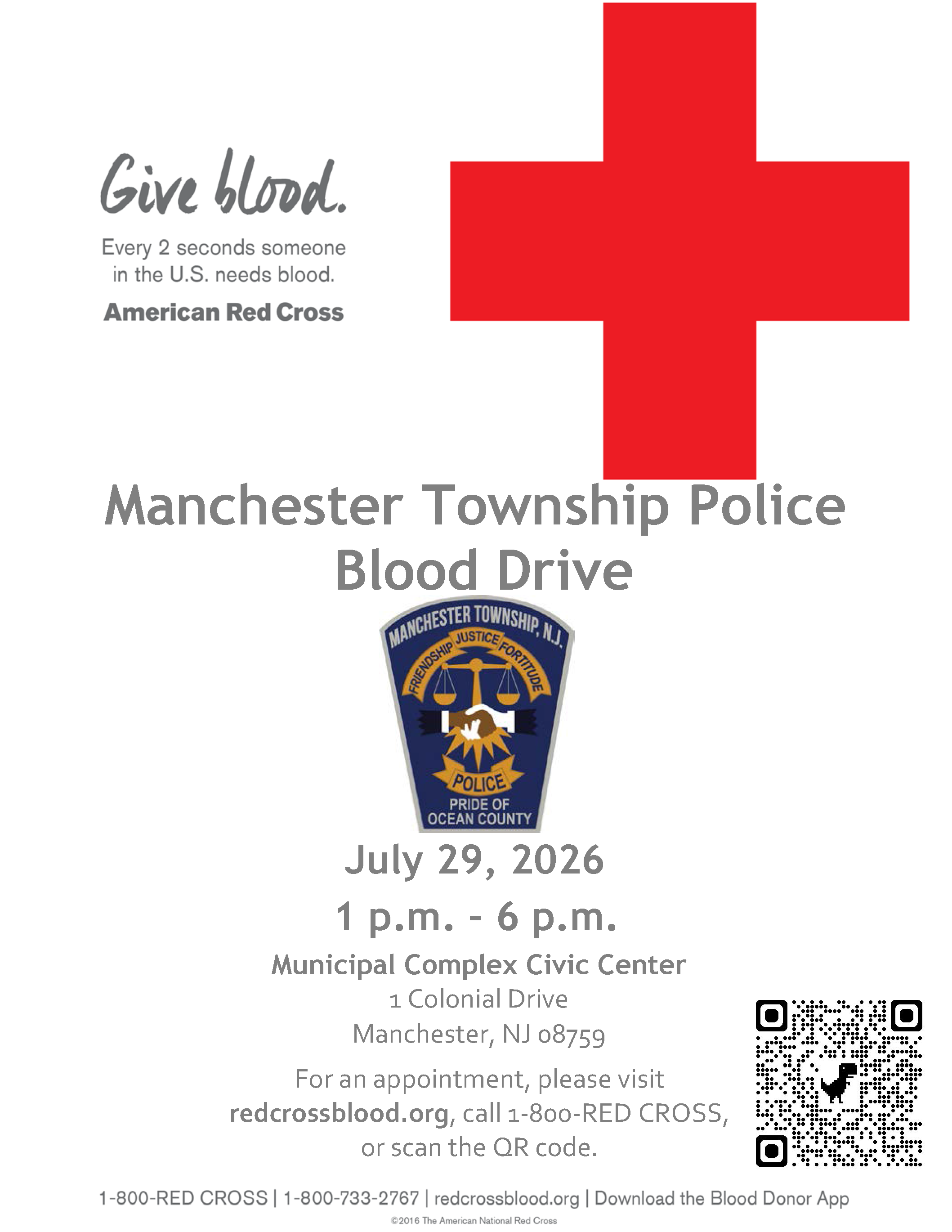 Manchester Gives Back Blood Drive 2026 - Manchester Police